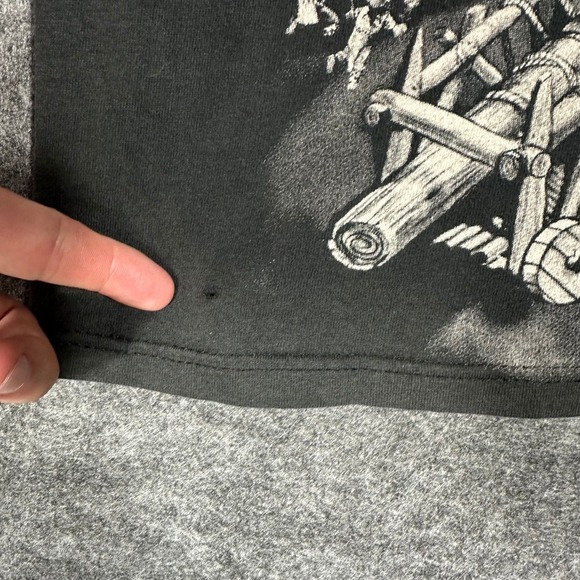 Rare Vintage 90s Liquid Blue Fantasy Dragon Knight AOP T Shirt Mens XL - Picture 10 of 16